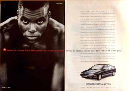 Delcampe - Publicité Papier  VOITURE CITROEN XANTIA ACTIVA CARL LEWIS Année 1996 MAG - 2 Pages - Werbung