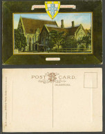 Delcampe - Australia Old Colour Postcard Brisbane Grammar School, Queensland, Coat Of Arms - Autres & Non Classés