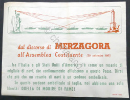 Delcampe - Manifesto Di Propaganda Politica - Dal Discorso Di Merzagora - Elezioni 1948 - Non Classés