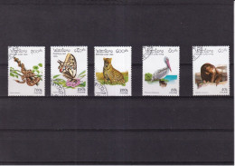 Delcampe - SA32k Laos 1996 Fauna, Animals, Birds Insects Used Stamps - Laos