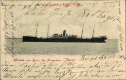 Delcampe - CPA Dampfschiff Rhein, Dampfer Rhein, Norddeutscher Lloyd Bremen - Autres & Non Classés