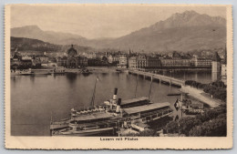 Delcampe - Luzern Mit Pilatus Carte Postale Postcard - Luzern