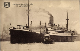 Delcampe - CPA Dampfer Westphalia, HAPAG - Autres & Non Classés