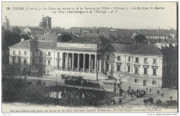 Delcampe - [37] Indre Et Loire > Tours  Lot De 4 CPA  Le Palais De Justice Nouvel Hotel De Ville Le Theatre Francais Cathedrale - Tours
