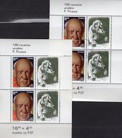 Delcampe - Maler Picasso 1981 Polen Blocks 84 **/o 5€ Gemälde Porträt Bloque Hb Blocs S/s Painting Art Se-tenant Poland/Polska - Blocs & Feuillets
