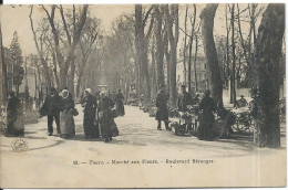Delcampe - [37] Indre Et Loire > Tours Le Marche Aux Fleurs Boulevard Beranger - Tours