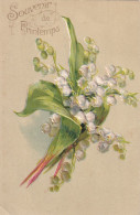 Delcampe - MUGUET      SOUVENIR  DU PRINTEMPS     CARTE GAUFREE - Blumen