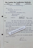 Delcampe - H. Wagner Bei Focke-Wulf Flugzeug AG , 1936 , Landrat Stadtroda , Waisenstiftung Thüringen !! - Documents Historiques