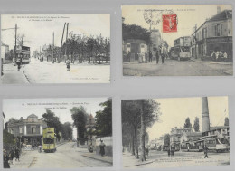 Delcampe - Cause Deces-lot De 6 Cpa-trains-gares-locomotives - Neuilly Plaisance