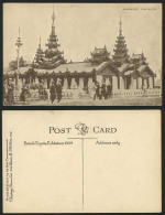 Delcampe - BURMESE PAVILION Britsh Empire Exhibition 1924 Postcard - Myanmar (Burma)