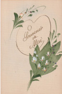 Delcampe - MUGUET       SOUVENIR  DE MAI      CARTE PEINTE A LA  MAIN - Blumen