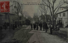 Delcampe - Luynes - Le Tramway Arrivant De Marseille - Luynes