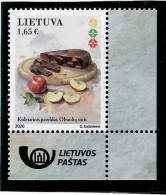 Delcampe - Lithuania 2026 . Culinary. Apple Cheese. 1v. Corner With Post Logo - Litauen