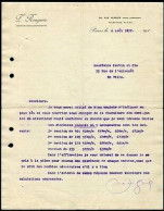 Delcampe - Facture P ROUGERIE Ingénieur Conseil Caoutchoutier à Paris Rue Vernier - Non Classés