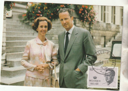 Delcampe - Belgique Carte Maximum 1981 Yvert 2022 Roi Baudoin - 1981-1990
