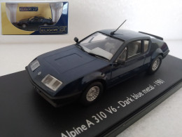 Delcampe - Eligor Alpine A310 V6  Dark Blue Métal 1981 Echelle 1/43 En Boite Vitrine Et Surboite Carton - Eligor