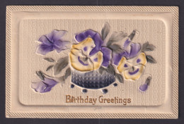 Delcampe - UNITED STATES, Postcard, Birthday Greetings, Flowers - Birthday
