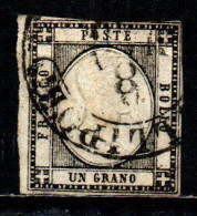 Delcampe - PROVINCE NAPOLETANE - 1861 - UN GRANO - ANNULLO GALLIPOLI - USATO - Sardaigne