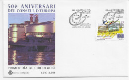 Delcampe - 3923  FDC  Andorra La Vella ,1998, 50 Aniversario Del Consell D'Europa - Briefe U. Dokumente