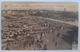 Delcampe - CPA Heyst S/mer Vue Panoramique De La Plage Et De La Digue Promenade STAR HELIO Art Bichromie De Graeve Gand Heist 1927 - Heist
