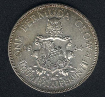 Delcampe - Bermuda, 1 Crown 1964, Silber, UNC - Bermudes
