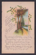 Delcampe - UNITED STATES, Postcard, Birthday Greetings, Rural Landscape - Birthday