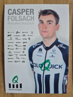 Delcampe - Card Casper Von Folsach - Team ColoQuick - 2018 - Cycling - Cyclisme - Ciclismo - Wielrennen - Cyclisme