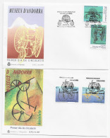 Delcampe - 3923     Lote De 2 FDC Andorra La Vella ,Museus D'Andorra, 1997, 1999, Bicicleta - Briefe U. Dokumente
