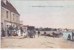Delcampe - Cpa ( Colorisée )- 91 - Juvisy -animée- Bords De Seine - Edi Marquignon N°12 - Juvisy-sur-Orge