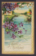 Delcampe - UNITED STATES, Postcard, Birthday Greetings, Rural Landscape - Birthday
