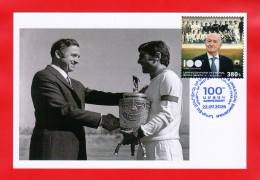 Delcampe - Armenien/Armenie/Armenia 2026, 100th Ann. Nikita Simonyan (1926-2025), Footballer, Coach Ararat 1973, Sport Card Maximum - Arménie