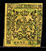 Delcampe - MODENA - 1852 - AQUILA ESTENSE - 15 CENT. - SENZA PUNTO DOPO LE CIFRE - USATO - Modena