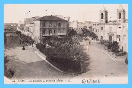 Delcampe - CPA - Sfax (Tunisie) - 69. Le Boulevard De France Et L'Eglise - Tunisie