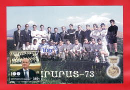 Delcampe - Armenien/Armenie/Armenia 2026, 100th Ann. Nikita Simonyan (1926-2025), Footballer, Coach Ararat 1973, Sport Card Maximum - Arménie