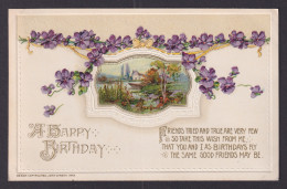Delcampe - UNITED STATES, Postcard, Birthday Greetings, Rural Landscape - Birthday