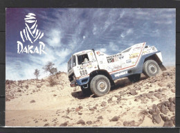 Delcampe - PAYS-BAS. Carte Postale écrite. Camion De Jan De Rooy Sur Le Rallye Dakar. - Transporter & LKW