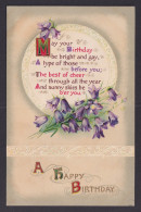 Delcampe - UNITED STATES, Postcard, Birthday Greetings, Flowers - Birthday