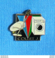 Delcampe - 1 PIN'S //  ** COLLET J. / ÉLECTROMENAGER ** - Marques