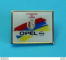 Delcampe - 1 PIN'S //   ** FANION DU CLUB / STANDARD DE LIÈGE / OPEL ** - Opel