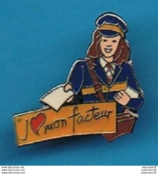 Delcampe - PIN'S //  ** LA POSTE / J'AIME MON FACTEUR ** . (Arcane) - Mail Services