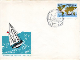 Delcampe - POLOGNE. N°1174 De 1969 Sur Enveloppe 1er Jour. Leonid Telica/Voilier "Opty". - Vela