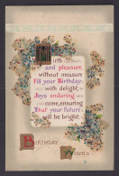 Delcampe - UNITED STATES, Postcard, Birthday Greetings, Flowers - Birthday