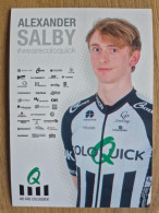 Delcampe - Card Alexander Salby - Team ColoQuick - 2018 - Cycling - Cyclisme - Ciclismo - Wielrennen - Radsport
