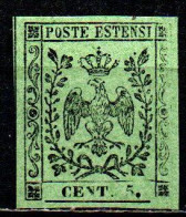 Delcampe - MODENA - 1852 - AQUILA ESTENSE - 5 CENT. - CON PUNTO DOPO LE CIFRE - MNH - Modena