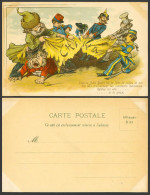 Delcampe - China Boxer Rebellion War Comic Old UB Postcard, Poor John Bull, Get Up Quickly - China