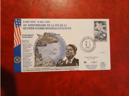 Delcampe - 1985 STRASBOURG      CACHET CONSEIL EUROPE TIMBRE BICENTENAIRE USA PRESIDENT ETATS UNIS  RONALD REAGAN - Non Classés