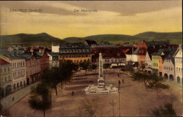 Delcampe - CPA Saalfeld An Der Saale Thüringen, Marktplatz, Kaffee Müller - Sonstige & Ohne Zuordnung