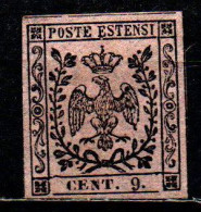 Delcampe - MODENA - 1855 - AQUILA ESTENSE - 9 CENT. - VIOLETTO GRIGIO - NON EMESSO - SENZA GOMMA - Modena