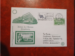 Delcampe - 1985 STRASBOURG      FLAMME SESSION PARLEMENT CONSEIL EUROPE TIMBRE CONSEIL EUROPE - Non Classés
