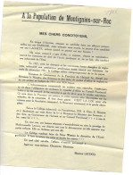 Delcampe - Montignies - Sur - Roc ,12  Documents De Propagande électorale 1932 , Trace De Stockage - Non Classés